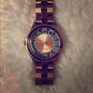 Marc by Marc Jacobs gold watch with teal accents
